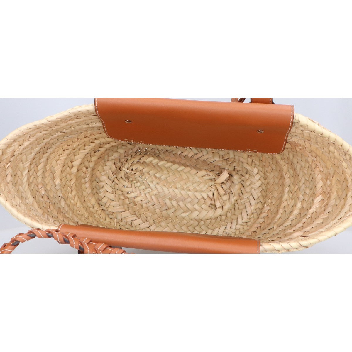 TOD'S トッズ 【新品同様】ラフィア/レザー バケットバッグ ミディアム/ トートバッグ