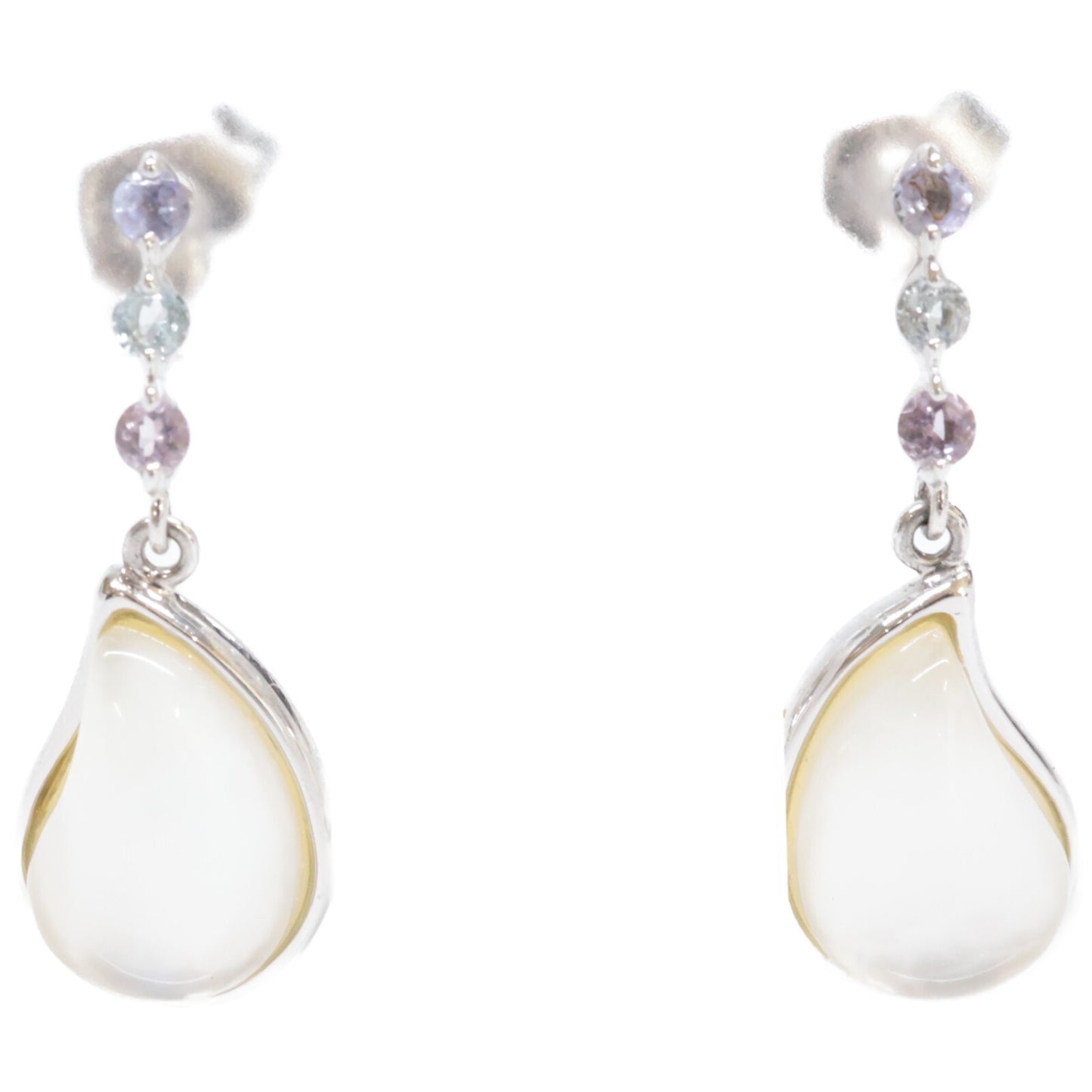 STAR JEWELRY スタージュエリー 【美品】K10 SUNSET COLORS サンセットカラーズ ドロップモチーフ ピアス