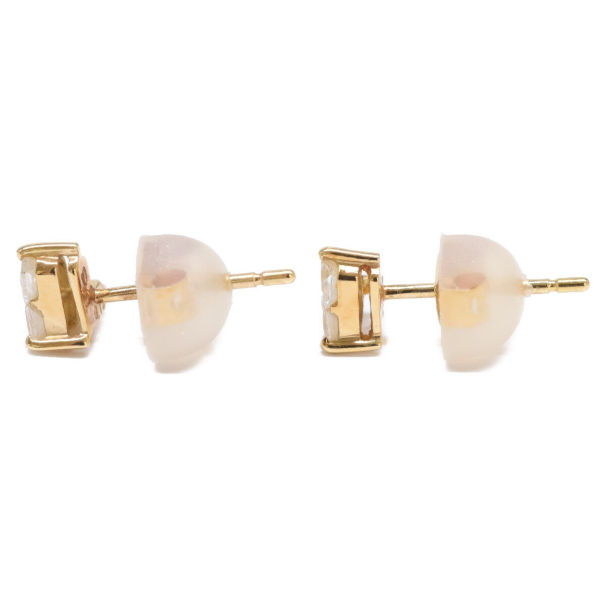 STAR JEWELRY スタージュエリー 美品 K18 ミステリアスハート 0.15ctダイヤモンド ピアス