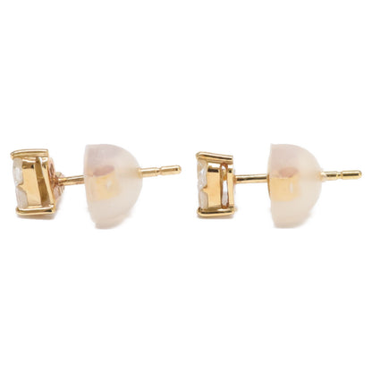STAR JEWELRY スタージュエリー 美品 K18 ミステリアスハート 0.15ctダイヤモンド ピアス