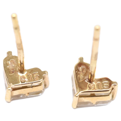 STAR JEWELRY スタージュエリー 美品 K18 ミステリアスハート 0.15ctダイヤモンド ピアス