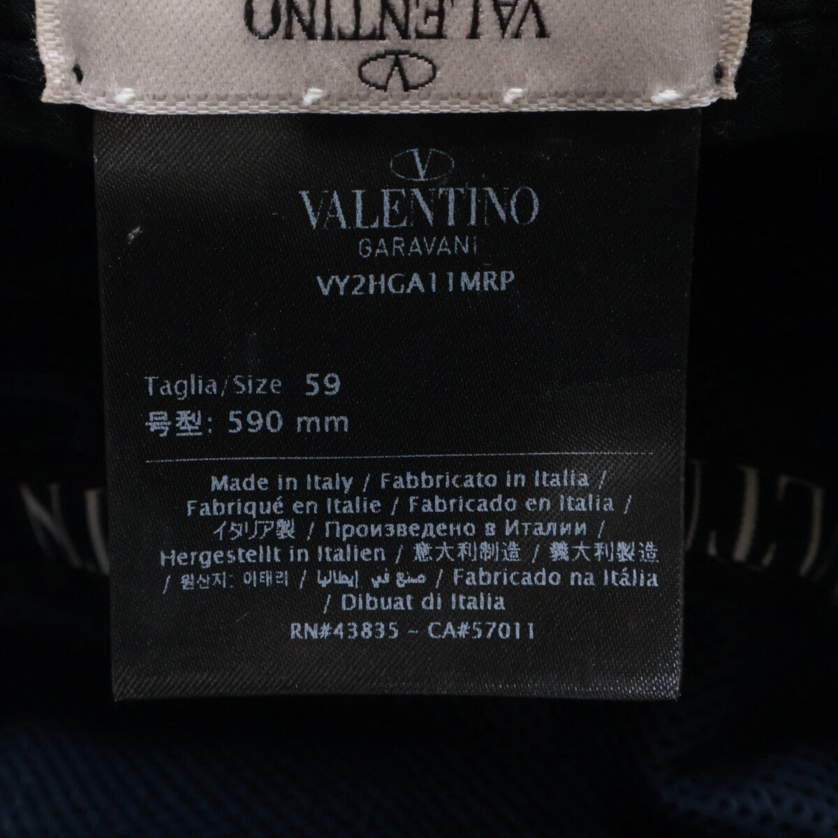 VALENTINO ヴァレンティノ 【即決/国内正規】RPVY2HGA11M ロゴ バケットハット 帽子 59