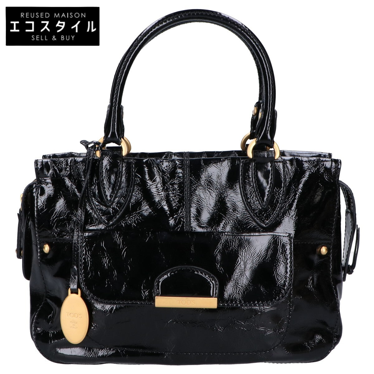 TOD'S トッズ 【美品】パテントレザー ハンドバッグ