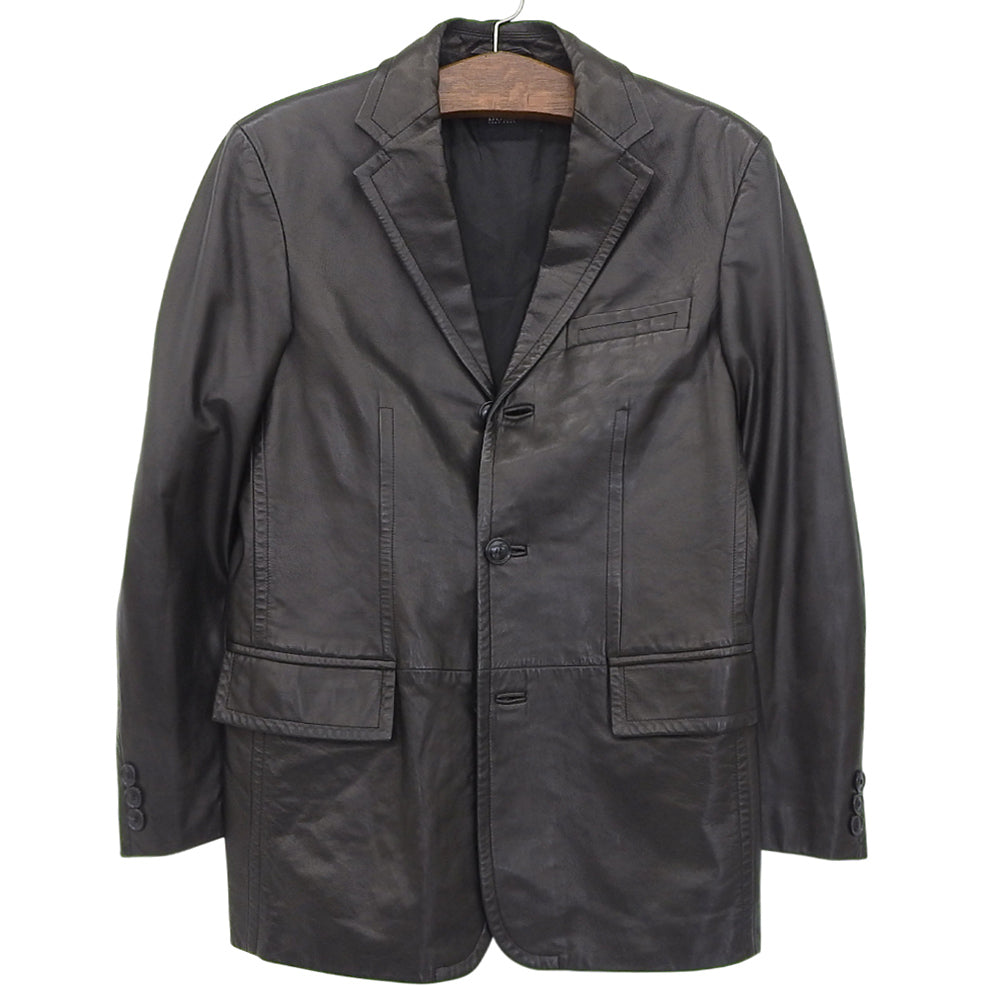 BOSS ボス CUTES ラムレザー テーラードジャケット メンズ ブラック 46 20697/167 ジャケット 46