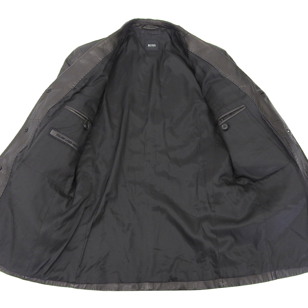 BOSS ボス CUTES ラムレザー テーラードジャケット メンズ ブラック 46 20697/167 ジャケット 46