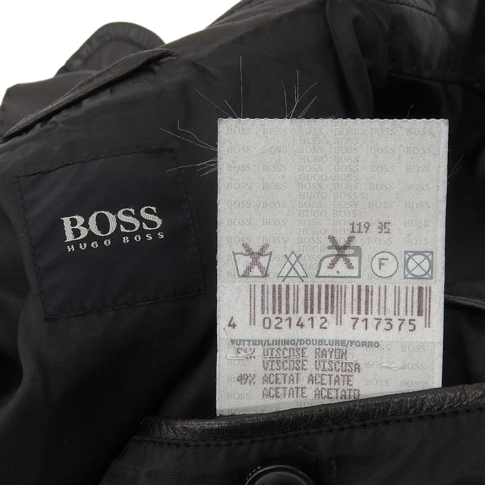 BOSS ボス CUTES ラムレザー テーラードジャケット メンズ ブラック 46 20697/167 ジャケット 46