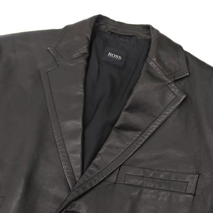BOSS ボス CUTES ラムレザー テーラードジャケット メンズ ブラック 46 20697/167 ジャケット 46
