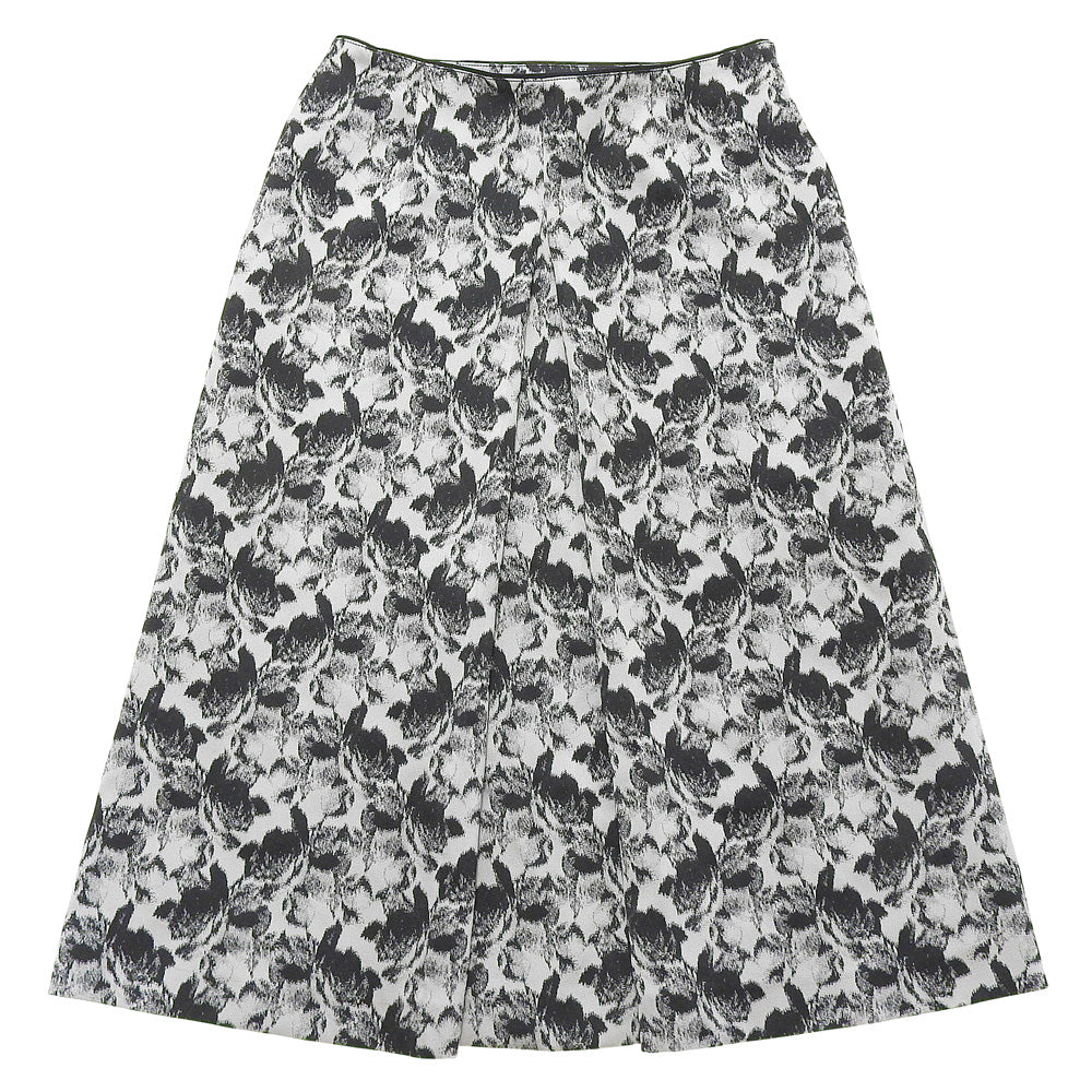 ANAYI アナイ 未使用 シャドウフラワー ジャガード Aライン スカート レディース ブラック グレー 38 スカート 38