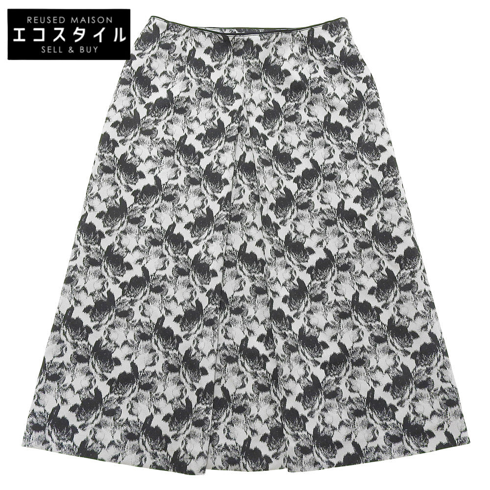 ANAYI アナイ 未使用 シャドウフラワー ジャガード Aライン スカート レディース ブラック グレー 38 スカート 38