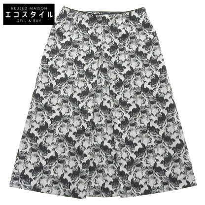 ANAYI アナイ 未使用 シャドウフラワー ジャガード Aライン スカート レディース ブラック グレー 38 スカート 38