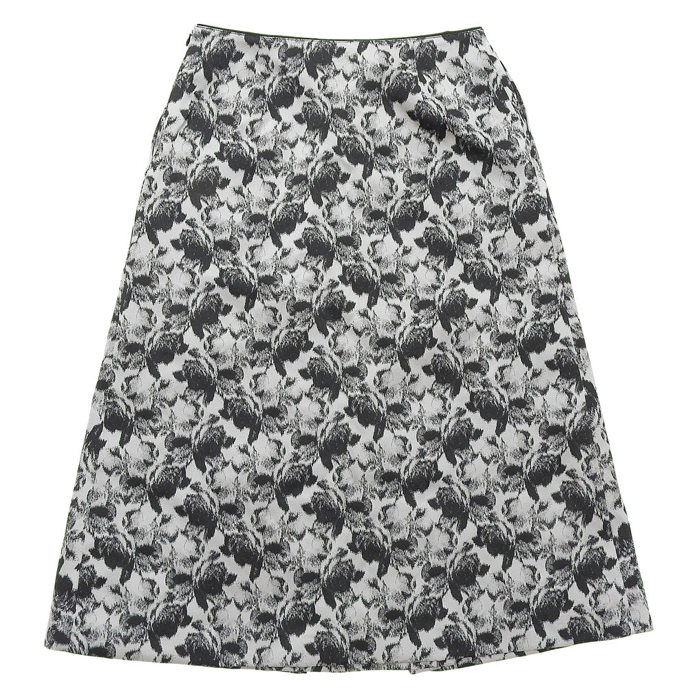 ANAYI アナイ 未使用 シャドウフラワー ジャガード Aライン スカート レディース ブラック グレー 38 スカート 38