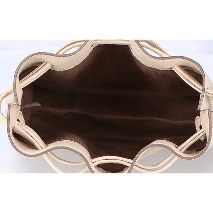 BONAVENTURA ボナベンチュラ 【美品】ノア バッグ シュリンクレザー ドローストリング ハンドバッグ