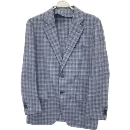 TOMORROWLAND PILGRIM トゥモローランドピルグリム 【美品】61-07-21-07103 ウールシルクリネン バスケットクロス シングル2Bテーラード ジャケット 46