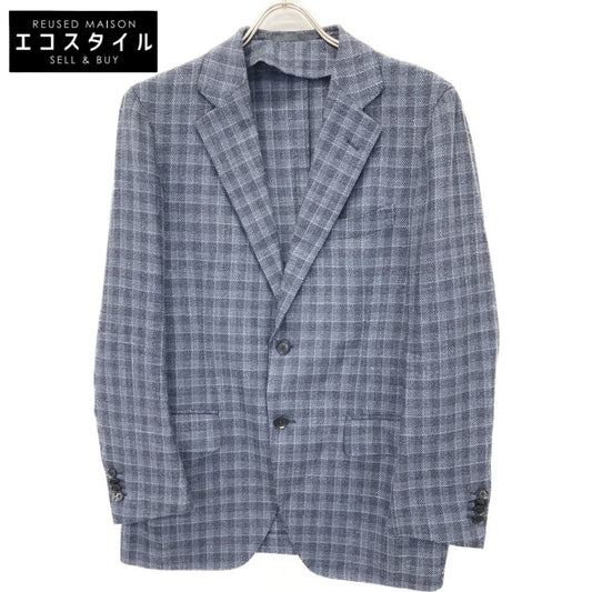 TOMORROWLAND PILGRIM トゥモローランドピルグリム 【美品】61-07-21-07103 ウールシルクリネン バスケットクロス シングル2Bテーラード ジャケット 46