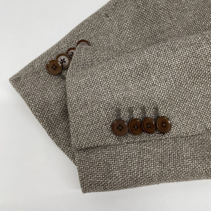 TOMORROWLAND PILGRIM トゥモローランドピルグリム 61-07-21-07103 ロロピアーナ生地 ウールシルクリネン バスケットクロス シングル2B ジャケット 46