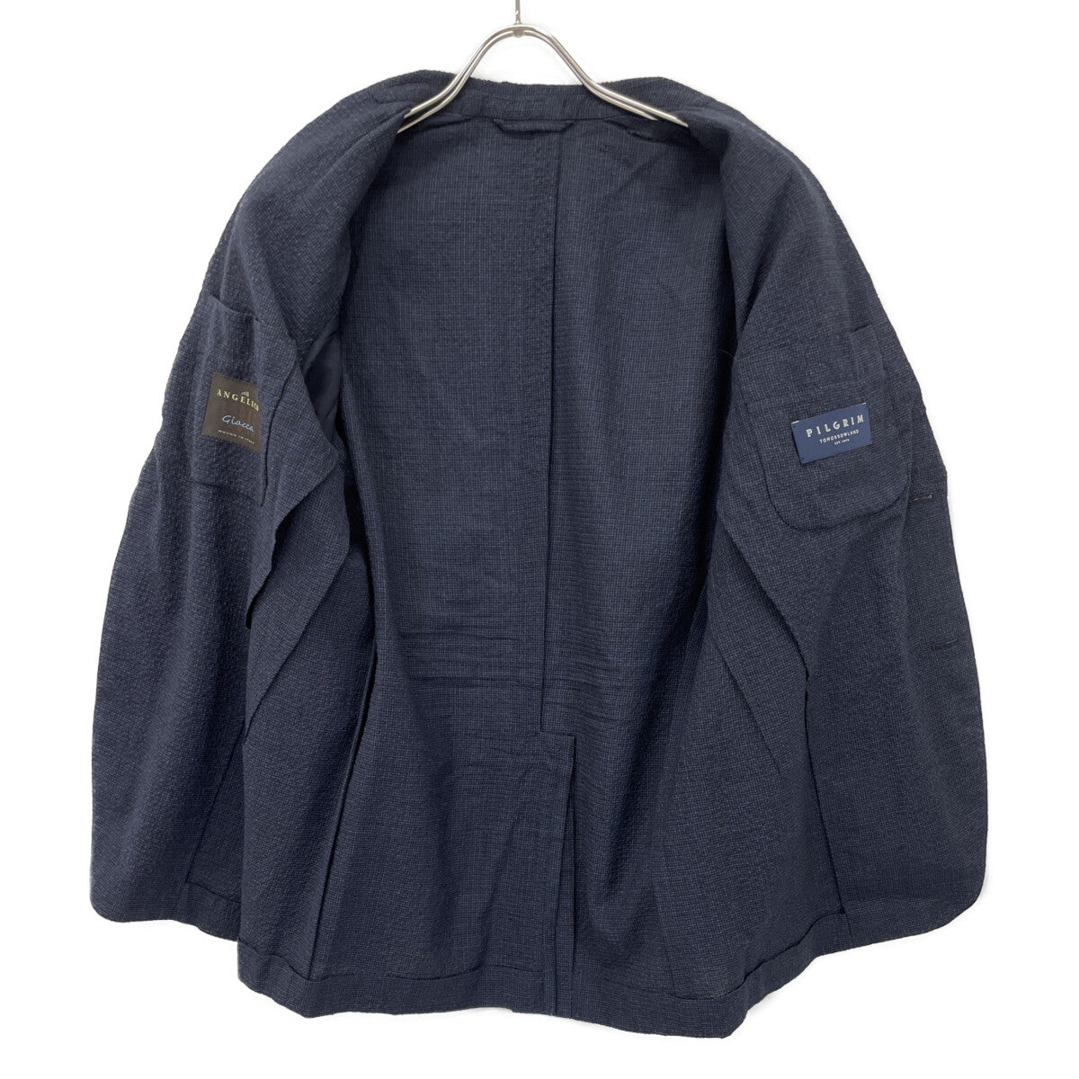 TOMORROWLAND PILGRIM トゥモローランドピルグリム 【美品】61-07-22-07002 ウールポリウレタン シングル2B ジャケット 46