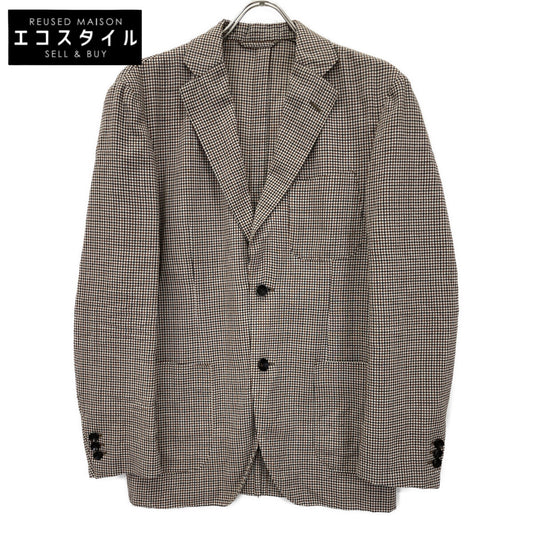 TOMORROWLAND PILGRIM トゥモローランドピルグリム 【美品】61-07-22-07002 チェック ウールポリウレタン シングル2B ジャケット 46