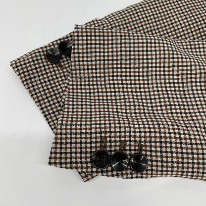 TOMORROWLAND PILGRIM トゥモローランドピルグリム 【美品】61-07-22-07002 チェック ウールポリウレタン シングル2B ジャケット 46