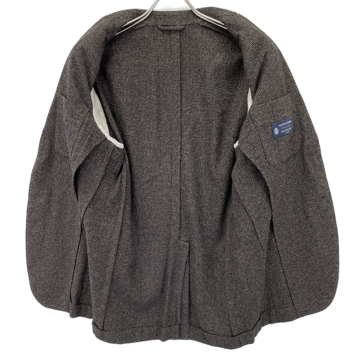 TOMORROWLAND PILGRIM トゥモローランドピルグリム 【美品】61-07-14-07002 ANGELIC リングツイード シングル2B ジャケット 46