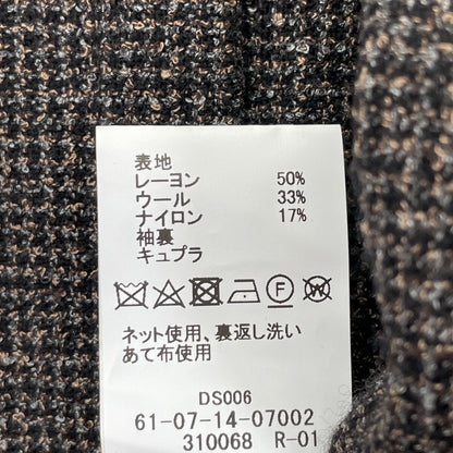 TOMORROWLAND PILGRIM トゥモローランドピルグリム 【美品】61-07-14-07002 ANGELIC リングツイード シングル2B ジャケット 46