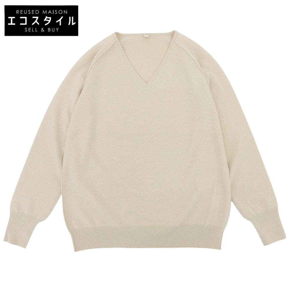 TOYOBOSHI トウヨウボウシ 新品同様 カシミヤ100% Vネック セーター ニット トップス レディース ペールベージュ 2 08IT-BC0001 トップス 2