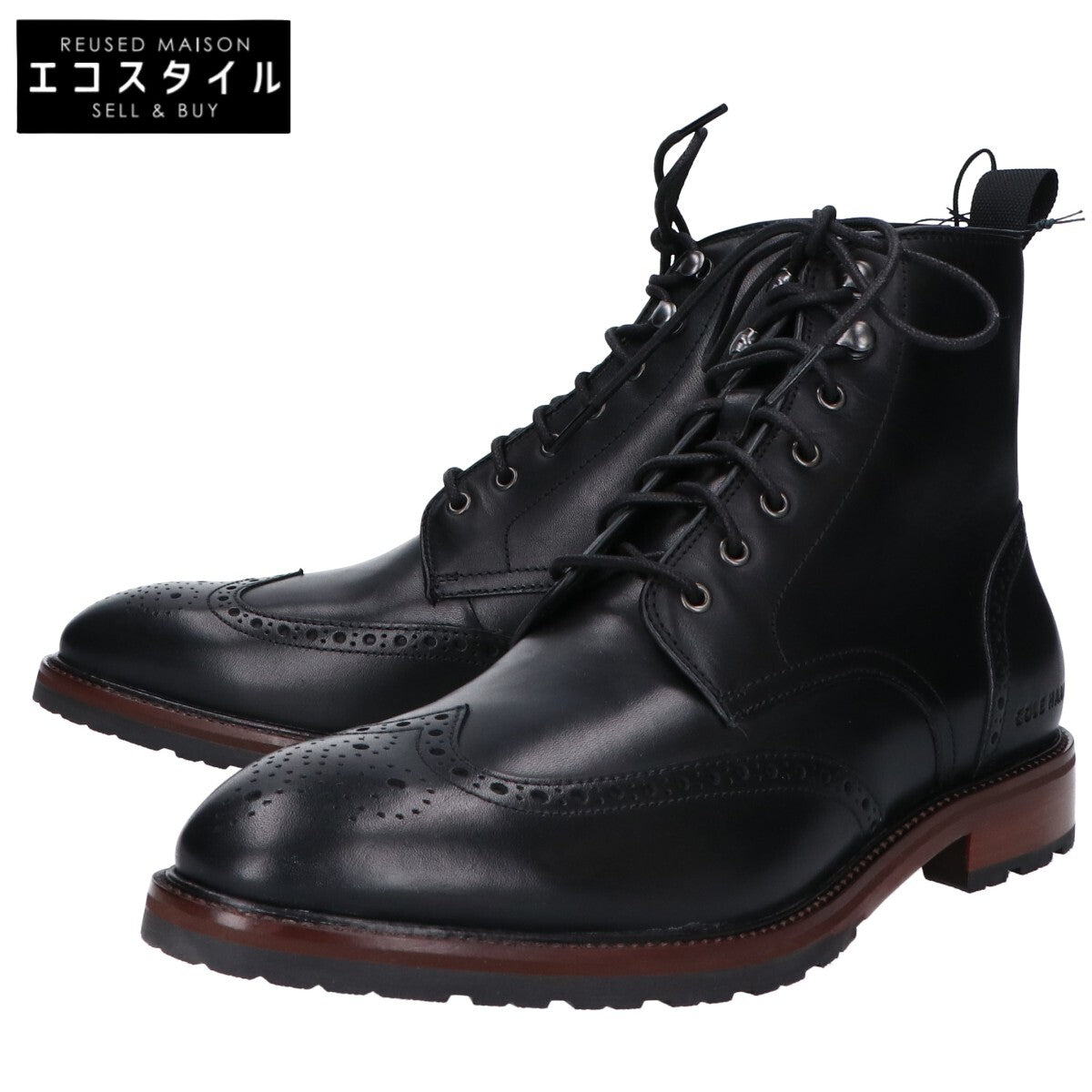 Cole Haan コールハーン 新品同様 C37585 バークシャーラグウィングチップ シューズ 8