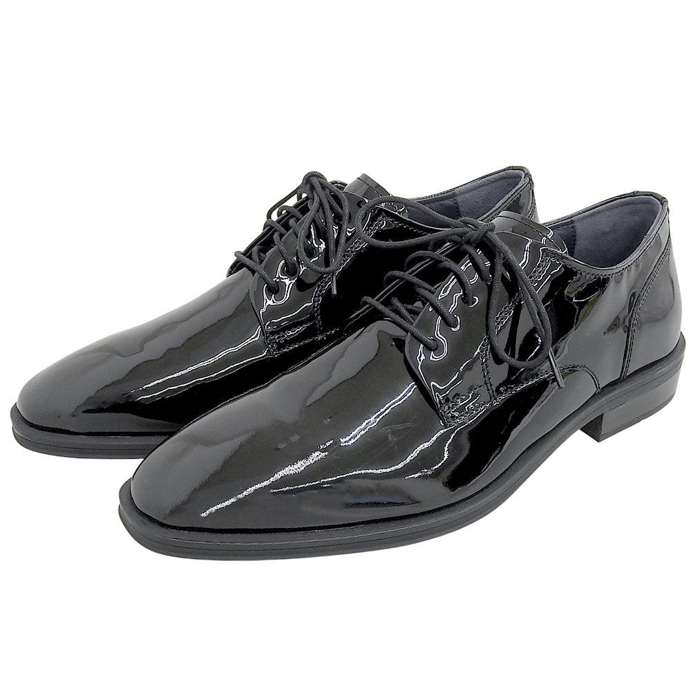 Cole Haan コールハーン 新品同様 ドーズ グランド プレーントゥ パテントレザー オックスフォード シューズ メンズ 黒 25.5cm C31185 シューズ 8(US)