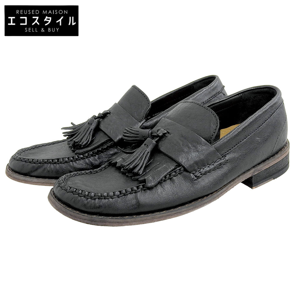 Cole Haan コールハーン 新品同様 レザー タッセルローファー シューズ メンズ ブラック 7 C06915 シューズ 7