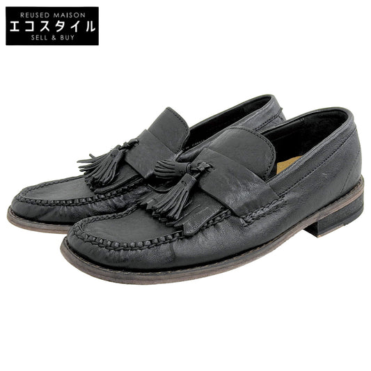 Cole Haan コールハーン 新品同様 レザー タッセルローファー シューズ メンズ ブラック 7 C06915 シューズ 7