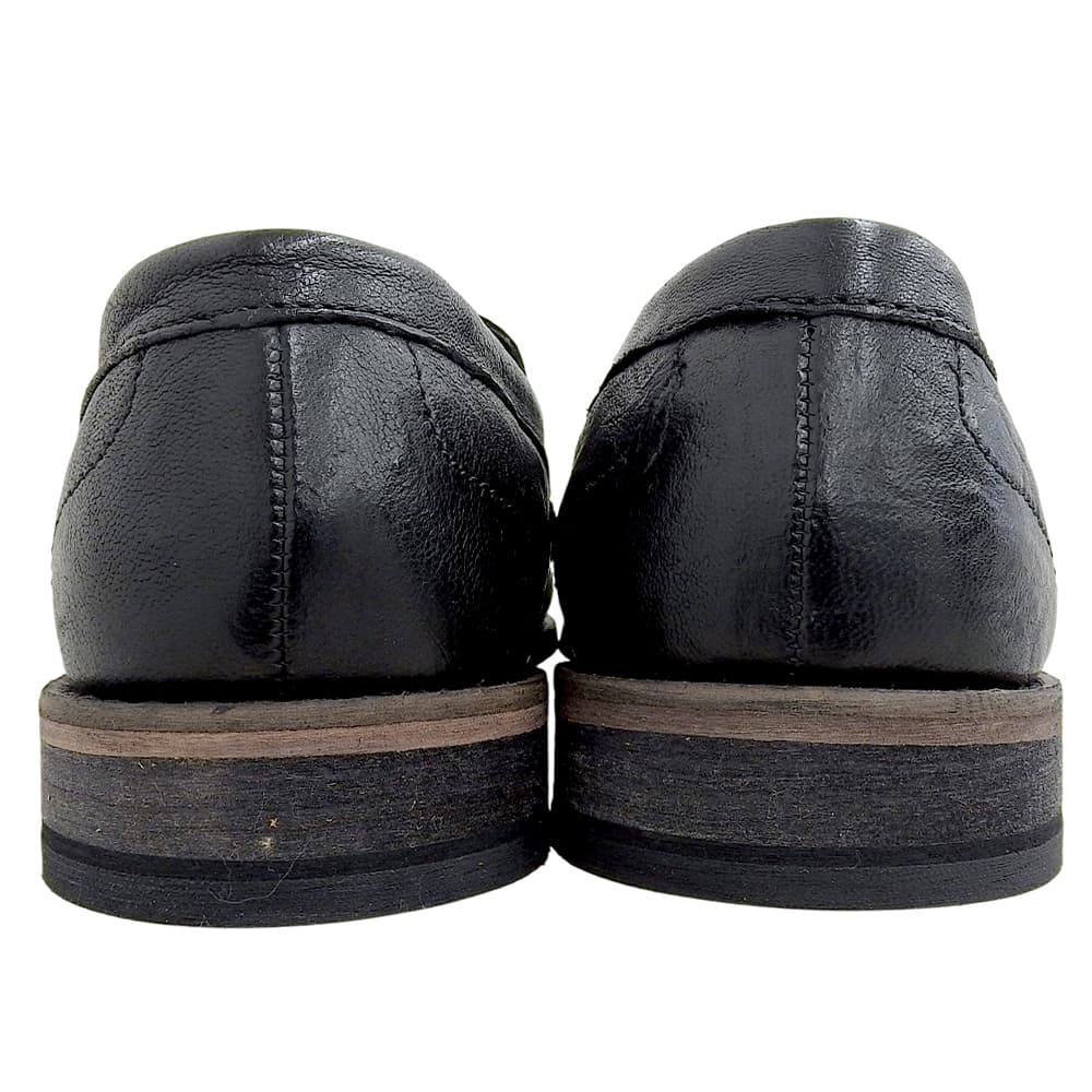 Cole Haan コールハーン 新品同様 レザー タッセルローファー シューズ メンズ ブラック 7 C06915 シューズ 7