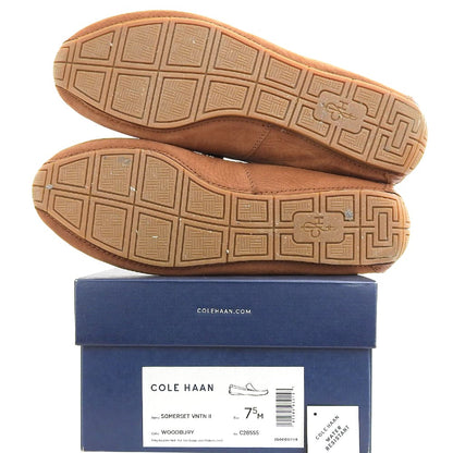 Cole Haan コールハーン 美品 サマーセット ベネチアン スエード ドライバーシューズ メンズ ブラウン WOODBURY 7 1/2 C28555 シューズ 7.5
