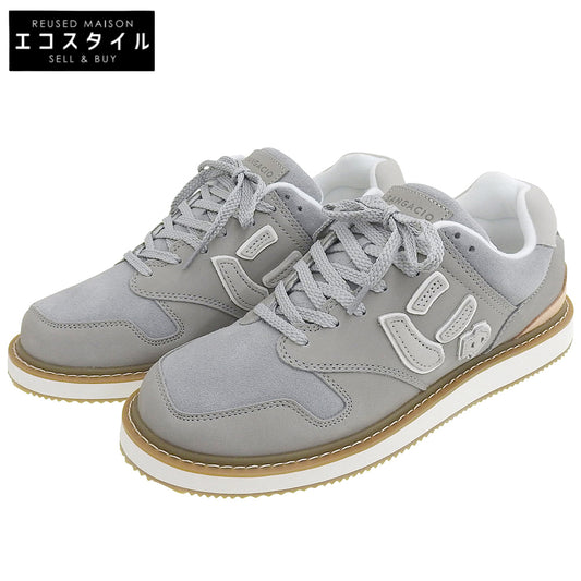 Sangacio サンガッチョ 新品同様 にゅ～ず CREPE GRAY レザー スニーカー シューズ メンズ グレー 26cm シューズ 8(US)