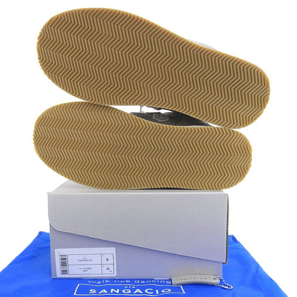 Sangacio サンガッチョ 新品同様 にゅ～ず CREPE GRAY レザー スニーカー シューズ メンズ グレー 26cm シューズ 8(US)