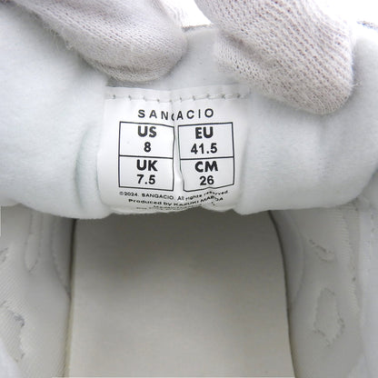 Sangacio サンガッチョ 新品同様 にゅ～ず CREPE GRAY レザー スニーカー シューズ メンズ グレー 26cm シューズ 8(US)