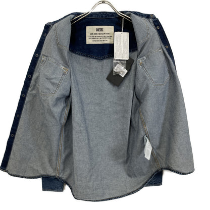 DIESEL ディーゼル D-EAST-P1 ﾌﾞﾙｰ 長袖ﾃﾞﾆﾑｼｬﾂ ｳｫｯｼｭ加工 トップス XS