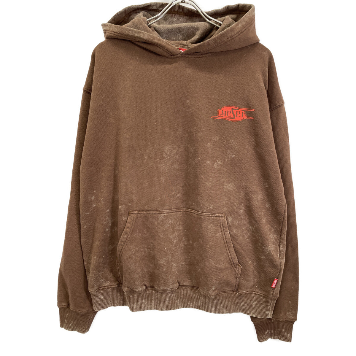 DIESEL ディーゼル S-BOX-HOOD-Q5 ﾌﾞﾗｳﾝ 加工 ﾊﾟｰｶｰ トップス XS
