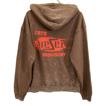 DIESEL ディーゼル S-BOX-HOOD-Q5 ﾌﾞﾗｳﾝ 加工 ﾊﾟｰｶｰ トップス XS