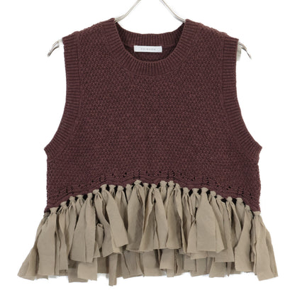 CHIGNON シニヨン ﾎﾞﾙﾄﾞｰ 9452-235DP 布帛ﾄﾞｯｷﾝｸﾞ ﾆｯﾄﾍﾞｽﾄ ベスト F