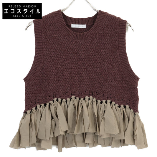 CHIGNON シニヨン ﾎﾞﾙﾄﾞｰ 9452-235DP 布帛ﾄﾞｯｷﾝｸﾞ ﾆｯﾄﾍﾞｽﾄ ベスト F