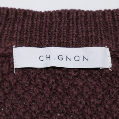 CHIGNON シニヨン ﾎﾞﾙﾄﾞｰ 9452-235DP 布帛ﾄﾞｯｷﾝｸﾞ ﾆｯﾄﾍﾞｽﾄ ベスト F