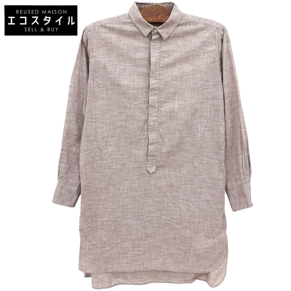 45R フォーティファイブ アール 美品 コットン100 ハーフボタン 長袖シャツ トップス レディース ベージュ 1 5063025 トップス 1