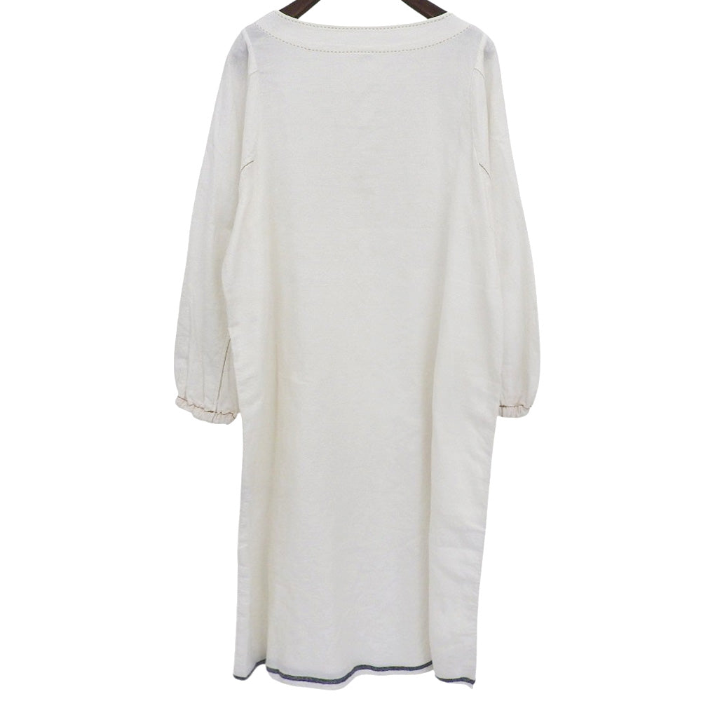 45R フォーティファイブ アール 美品 カディシャツダック ドレス ワンピース レディース ホワイト 8015021 ワンピース ―