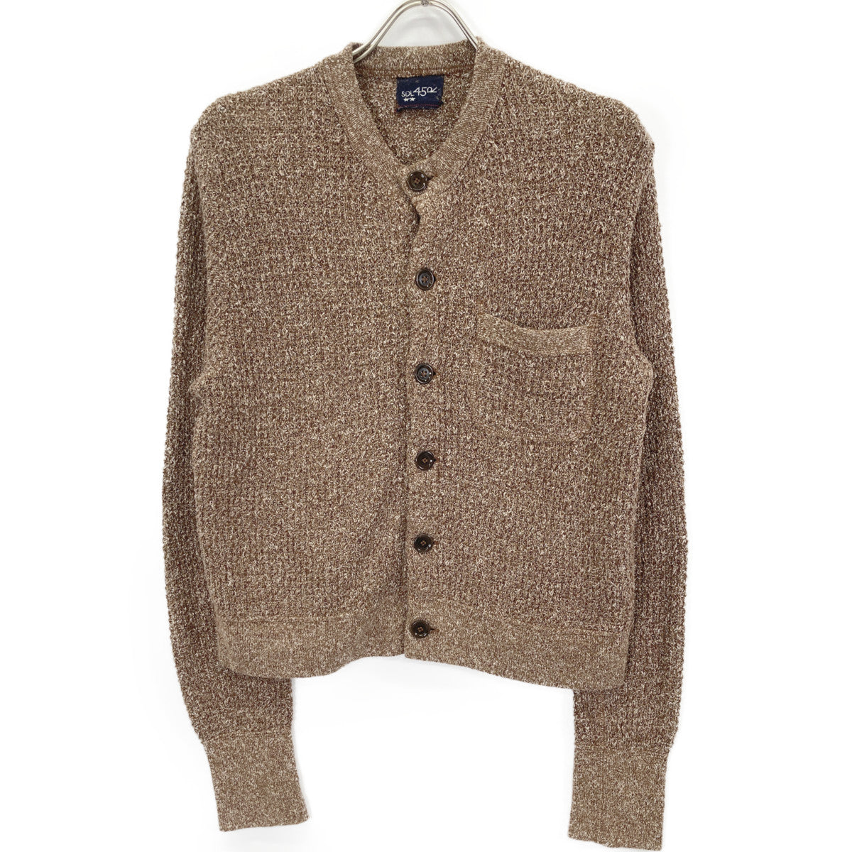 45R フォーティファイブ アール ﾌﾞﾗｳﾝ 5118080 杢杢ﾜｯﾌﾙﾆｯﾄｿｰ ｶｰﾃﾞｨｶﾞﾝ トップス 表記なし