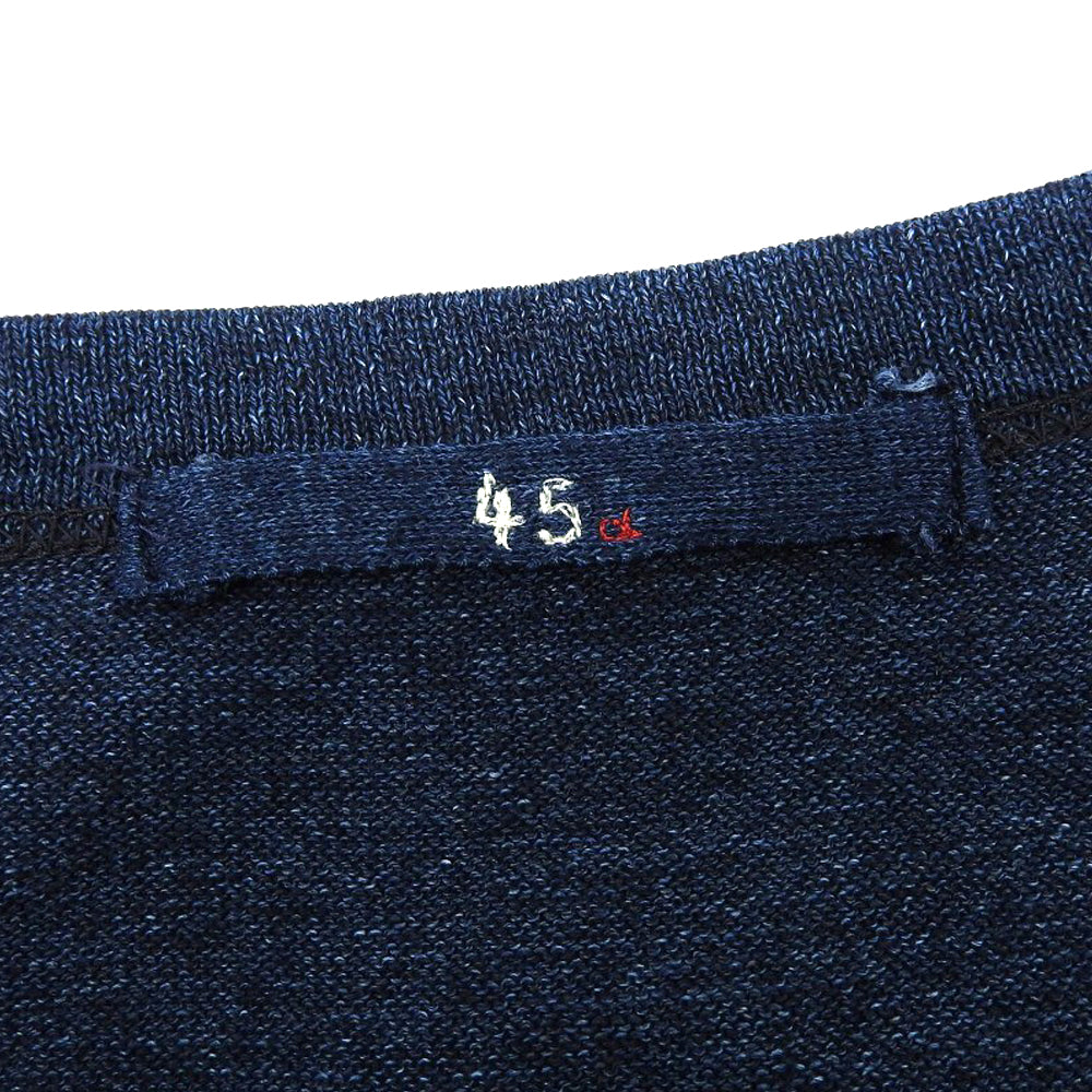 45R フォーティファイブ アール 美品 ボーダー ギマニット ワンピース レディース インディゴ×ブラウン 0 5065040 ワンピース 0