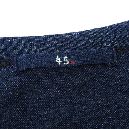 45R フォーティファイブ アール 美品 ボーダー ギマニット ワンピース レディース インディゴ×ブラウン 0 5065040 ワンピース 0