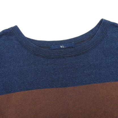 45R フォーティファイブ アール 美品 ボーダー ギマニット ワンピース レディース インディゴ×ブラウン 0 5065040 ワンピース 0