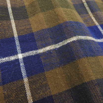 45R フォーティファイブ アール 美品 二重織 ネルチェック 馬比古ドレス ワンピース レディース カーキ×ブルー 0 5115903 ワンピース 0