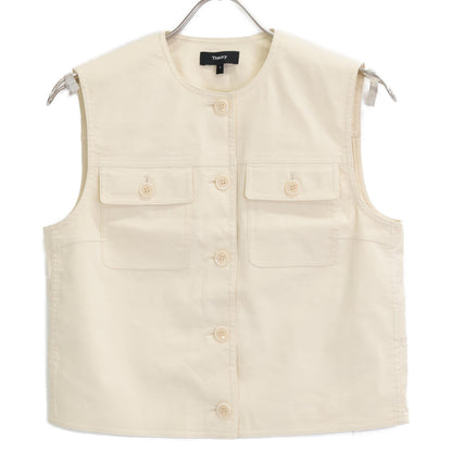 Theory セオリー 【美品/25SS】01-5104118-190-702 TRUCKER VEST リネン混 ベスト 2