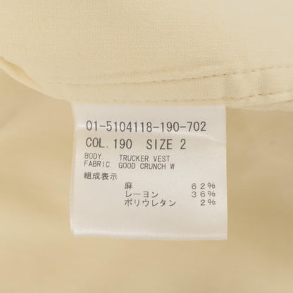 Theory セオリー 【美品/25SS】01-5104118-190-702 TRUCKER VEST リネン混 ベスト 2