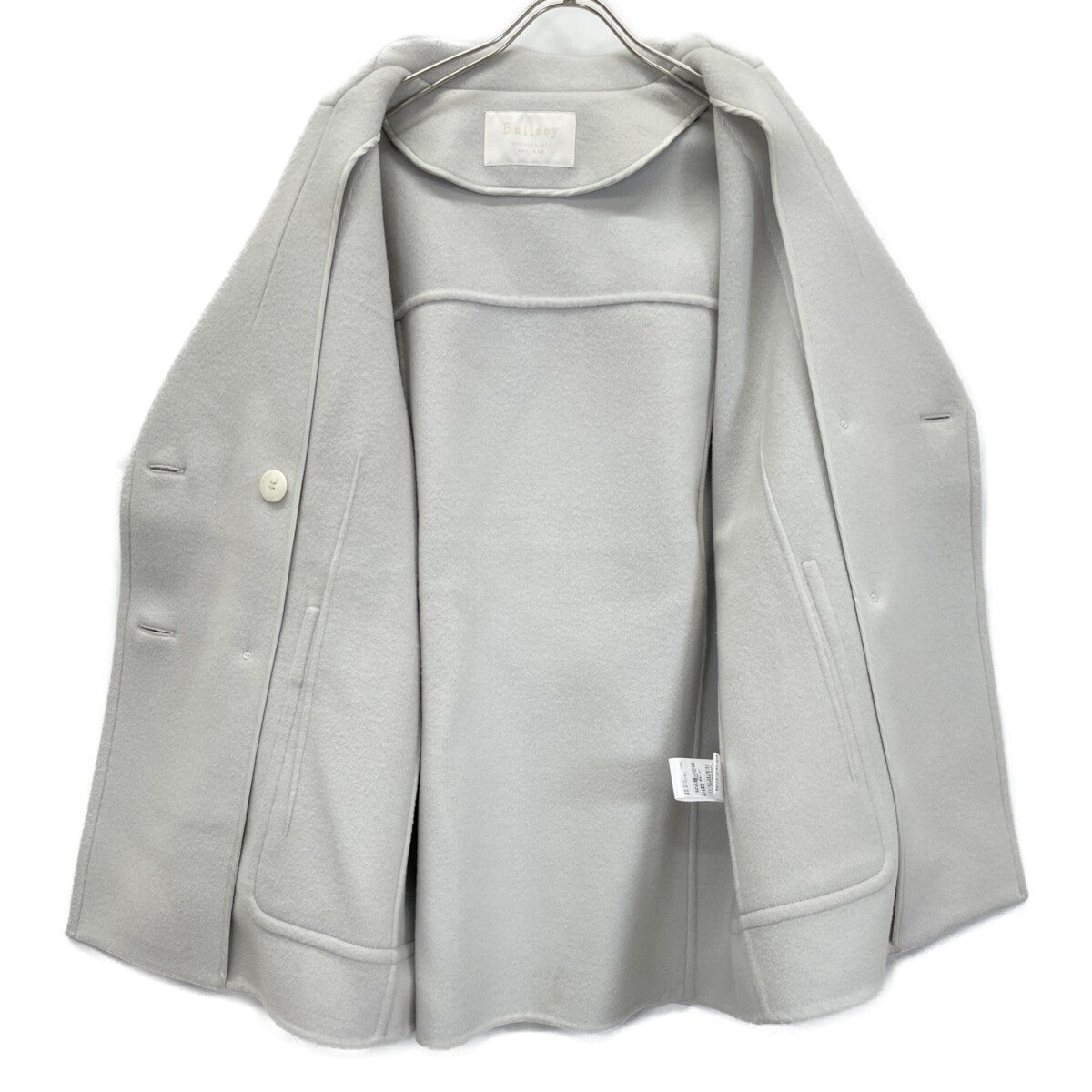 BALLSEY ボールジー 23年 ﾗｲﾄｸﾞﾚｰ ｳｰﾙﾋﾞｰﾊﾞｰﾒﾙﾄﾝ ｼｮｰﾄｺｰﾄ コート 36